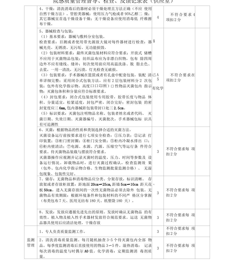 院感质控 检查记录表_第10页