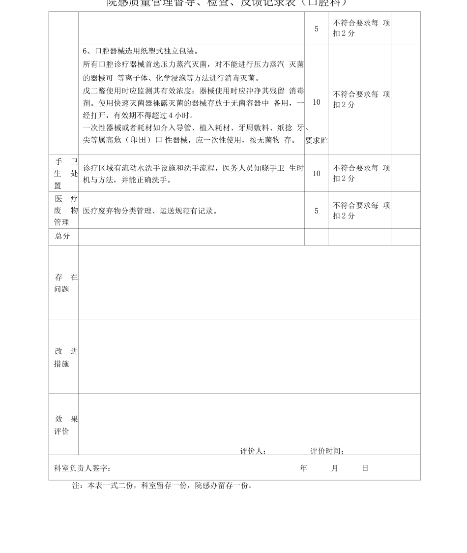 院感质控 检查记录表_第13页