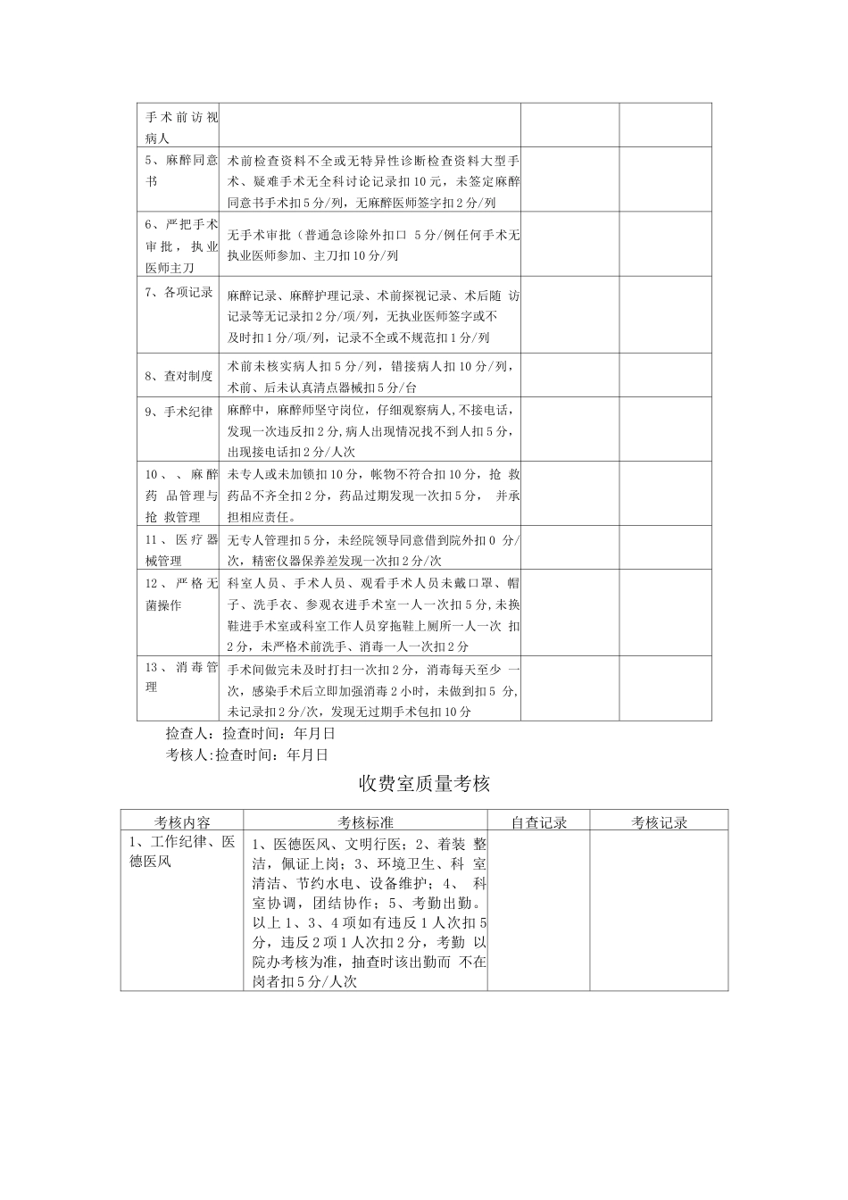 医疗质控表及 检查标准_第6页