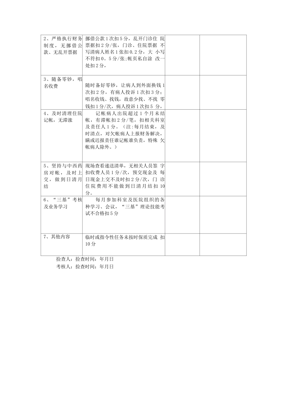 医疗质控表及 检查标准_第7页