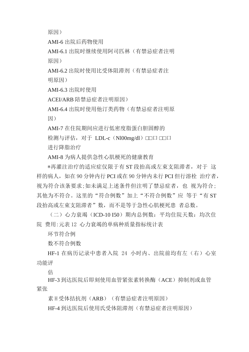 医疗质量和安全监测 指标汇总表_第4页