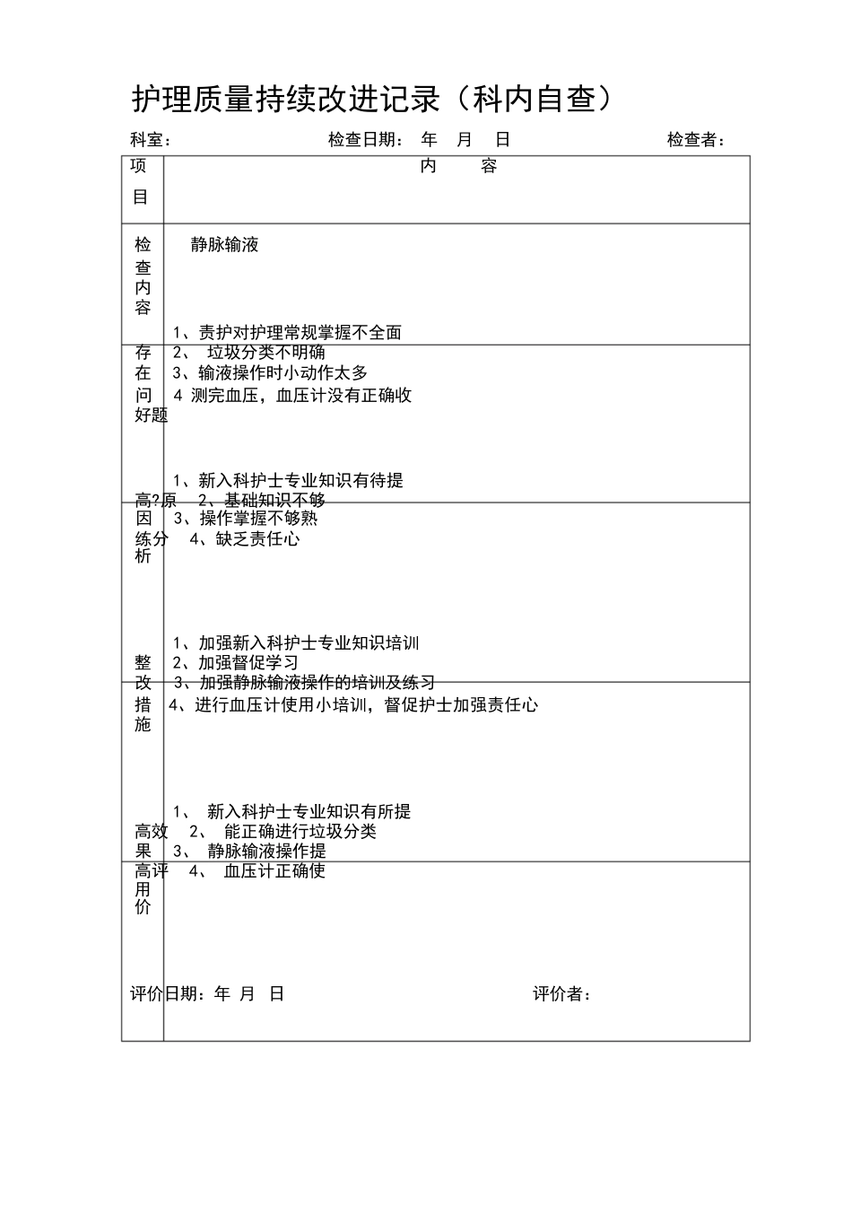 护理质量持续改进记录(1)_第4页