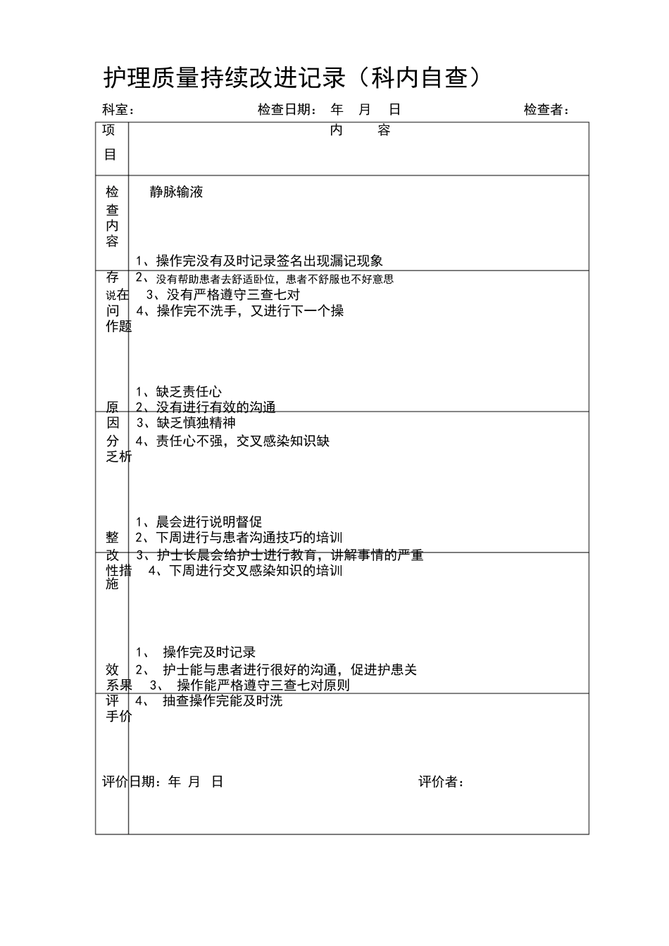 护理质量持续改进记录(1)_第5页