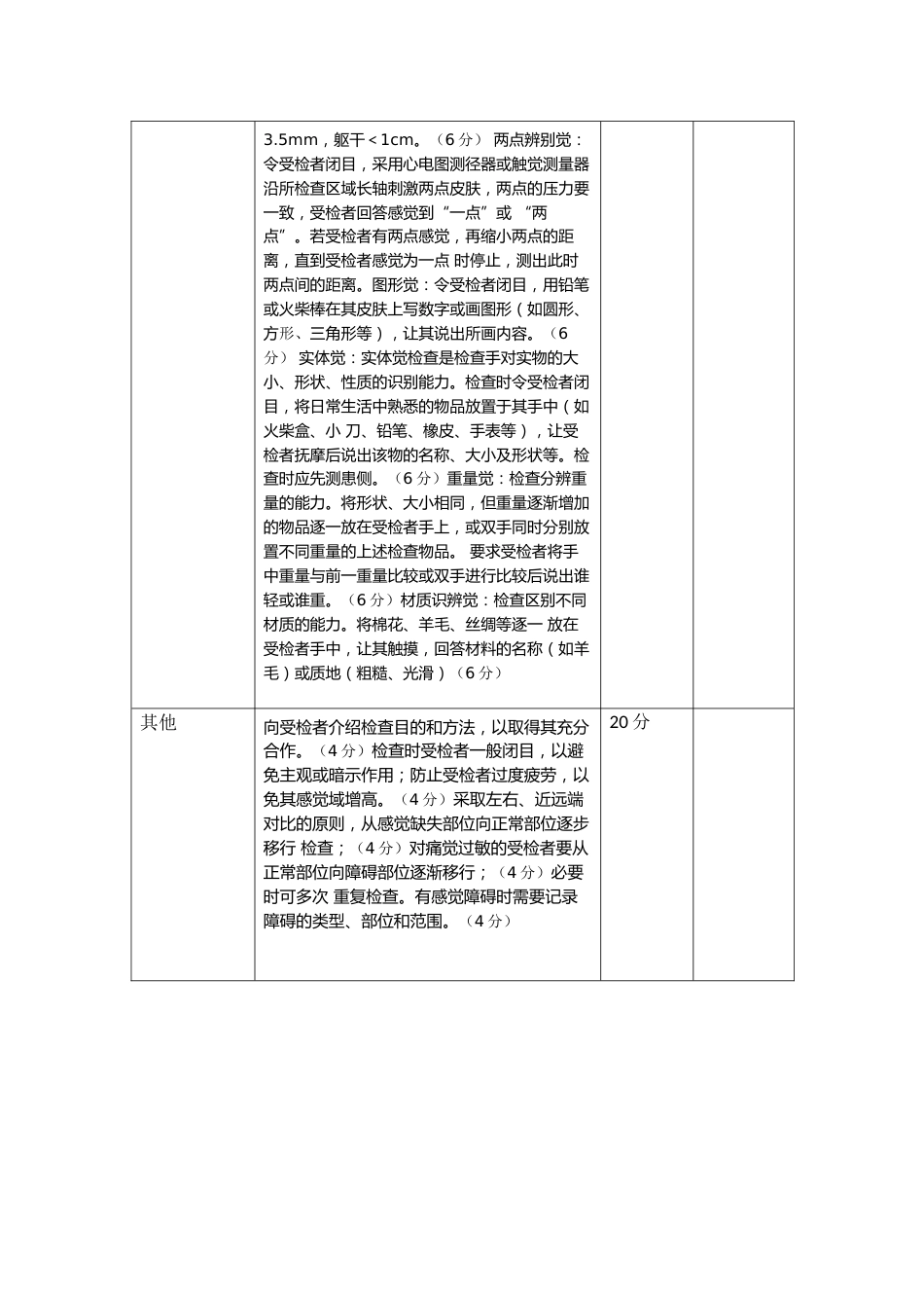 感觉评定检查表_第2页