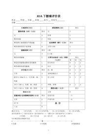 JOA下腰痛评价表