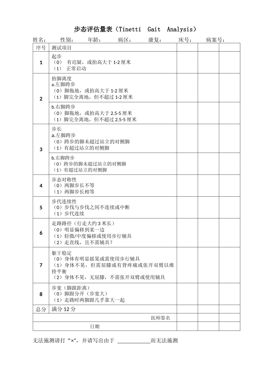 步态评估量表_第1页