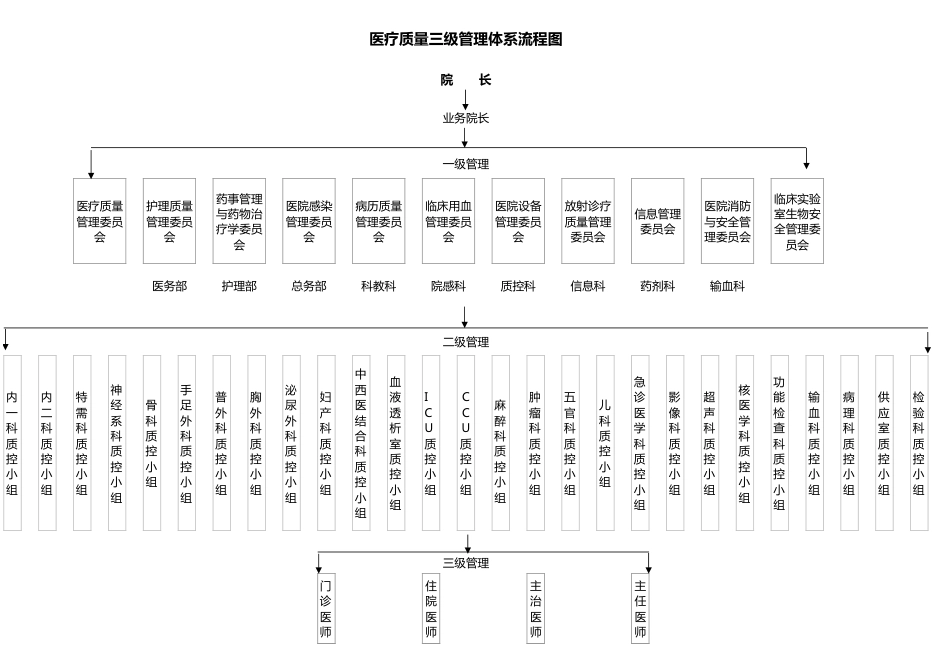 医疗质量三级管理 体系流程图_第1页