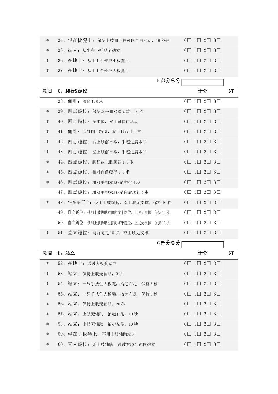 粗大运动功能评估量表(翻译)_第3页