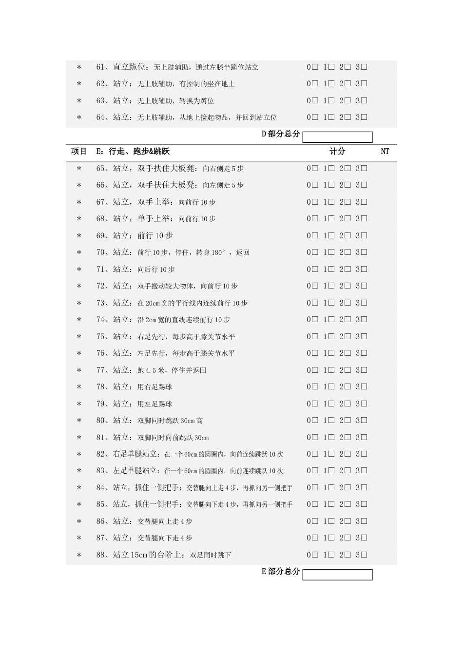 粗大运动功能评估量表(翻译)_第4页