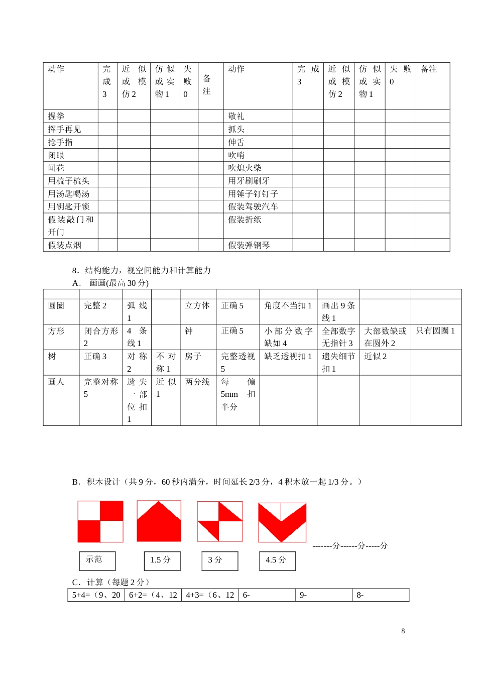 西方失语症评定量表_第8页