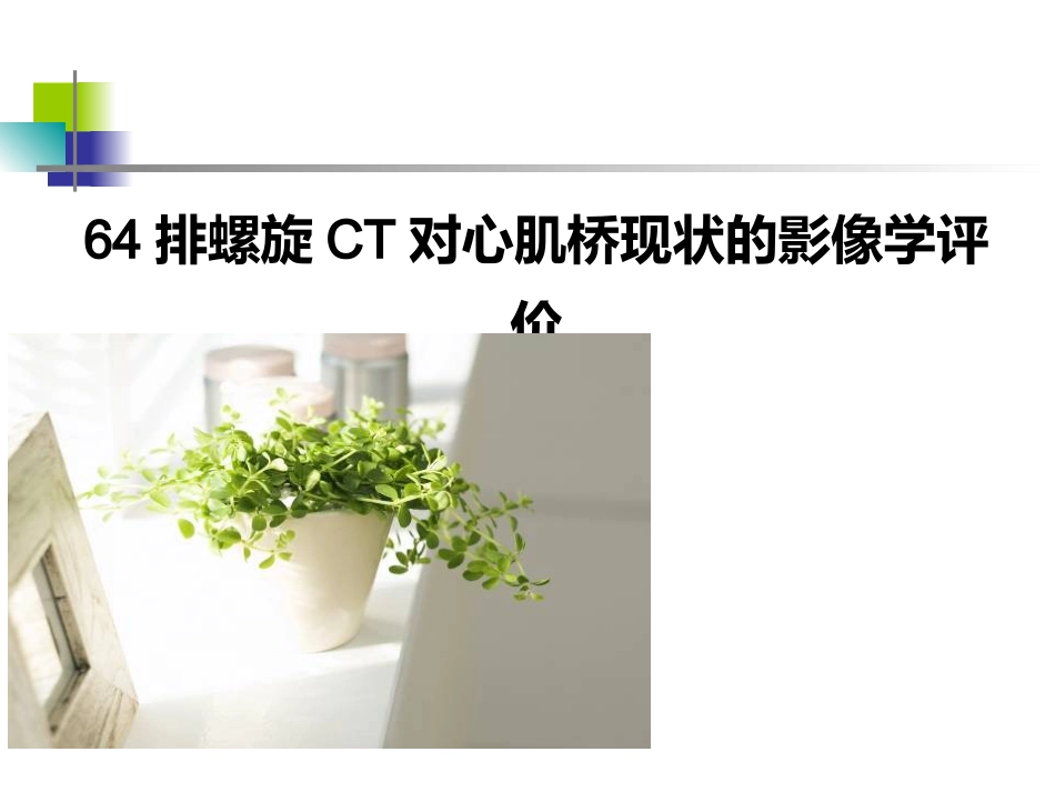 64排CT 对冠状动脉心肌桥的影像学评价_第12页