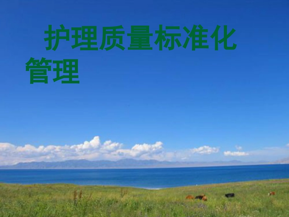 护理质量的标准化管理_第1页