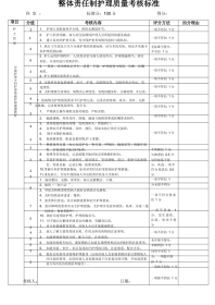 整体护理质量考核标准