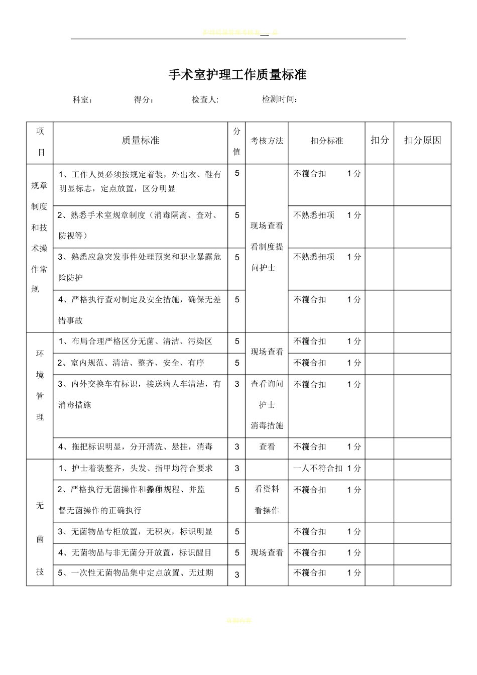 护理质量考核标准(全)_第11页