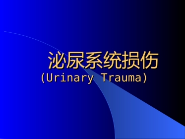 泌尿科-泌尿系统损伤