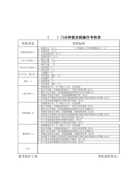种植实践操作考核表