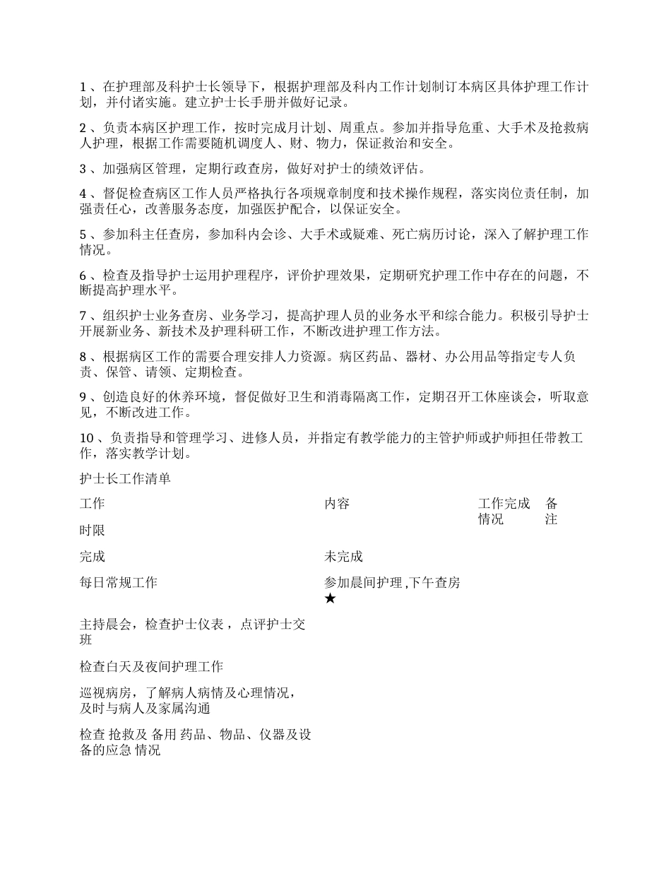病区护士长工作手册_第2页
