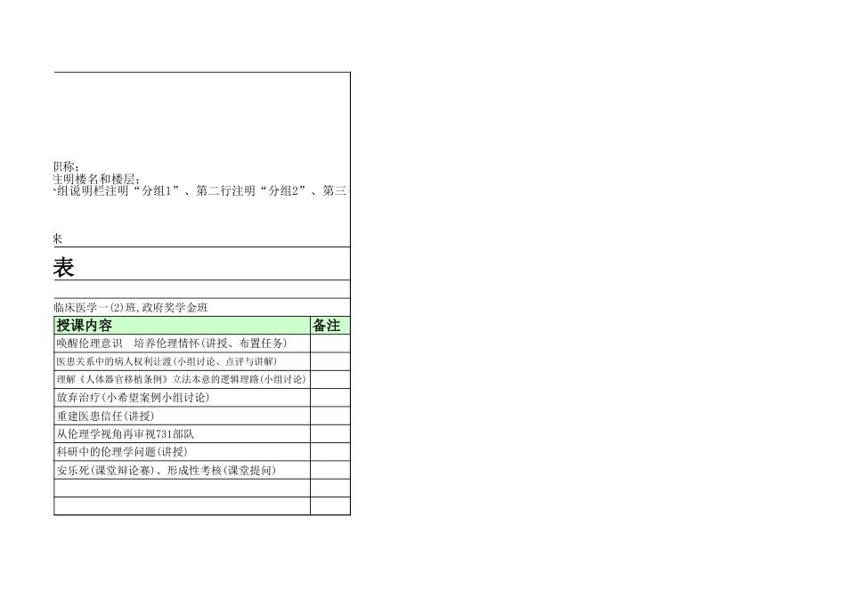 医学伦理学-临床医学(奖学金)班教学日历_第2页