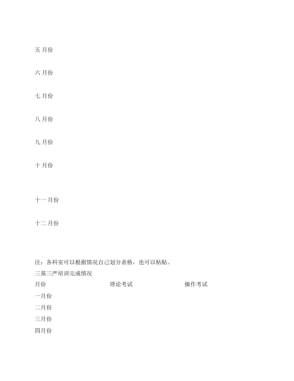 护士长工作手册内页表格_第2页