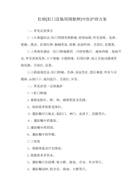 肛痈中医护理方案