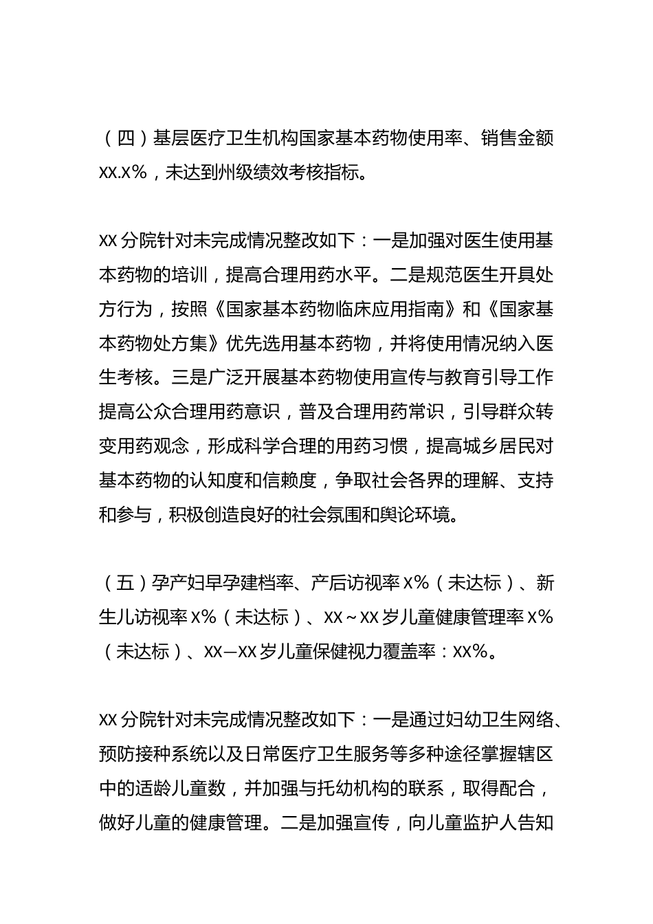 XX市医共体总医院X年XX月医共体建设任务清单、重点业务指标完成情况_第3页