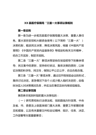XX县医疗保障局“三重一大事项议事规则