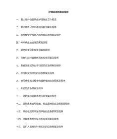 护理各种应急预案