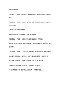 神经内科常用药