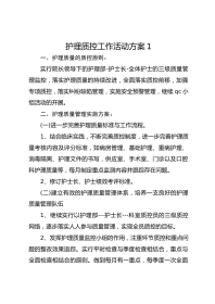 护理质控工作活动方案 1
