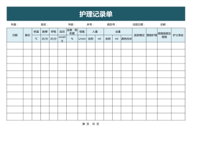 护理记录单3