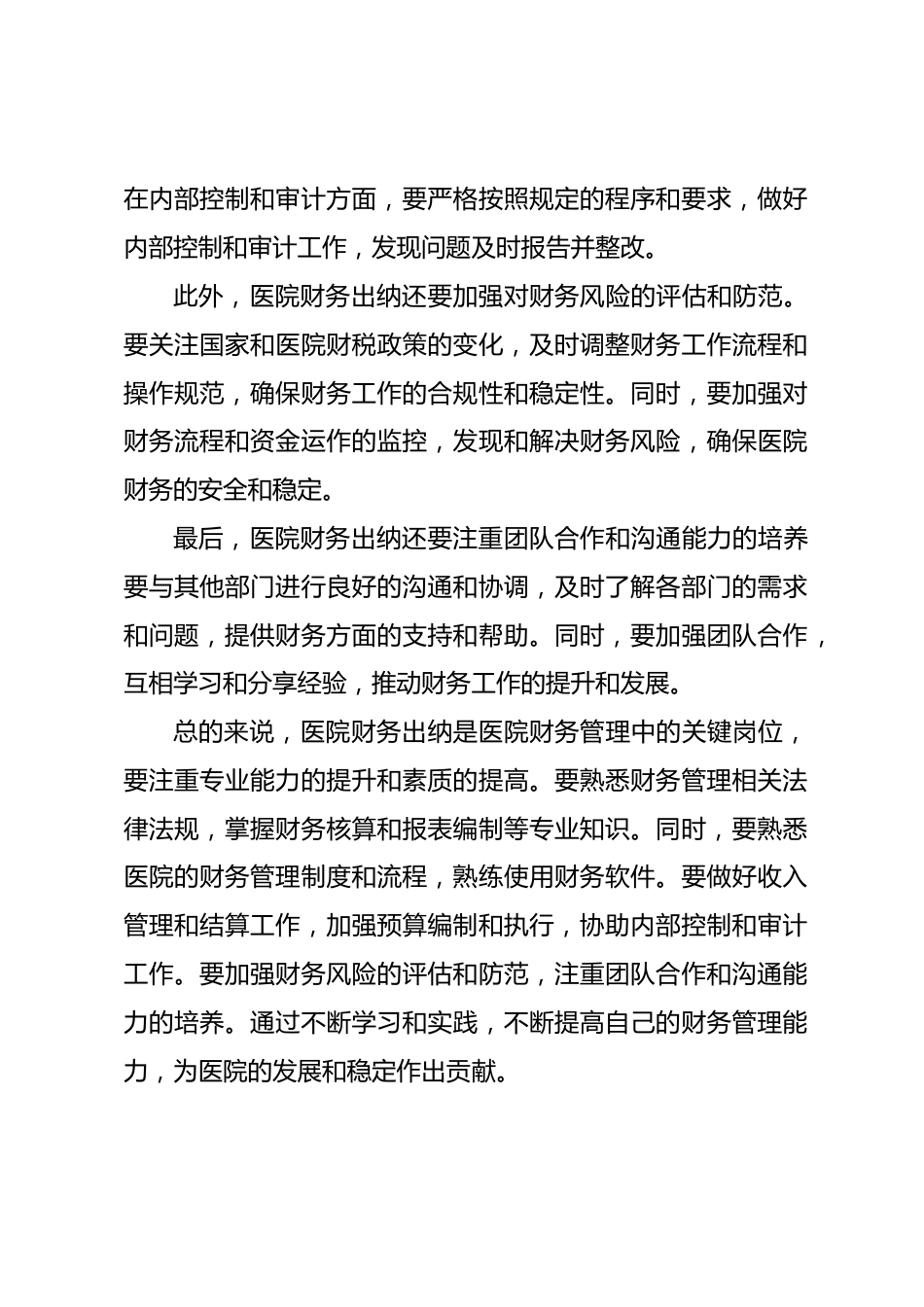 医院财务出纳的工作总结_第2页