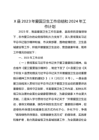 X县XX年爱国卫生工作总结和XX年工作计划