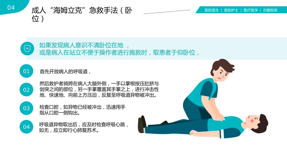 海姆立克急救法医疗医学知识普及PPT_第15页