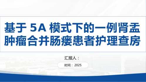 基于5A模式下的一例肾盂肿瘤合并肠瘘患者护理查房8.1