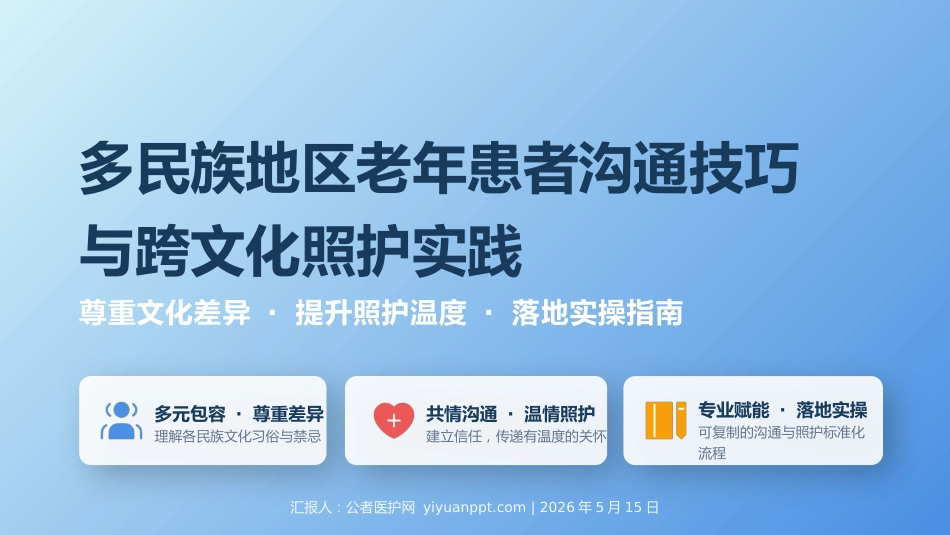 多民族地区老年患者沟通技巧与跨文化照护实践_第1页