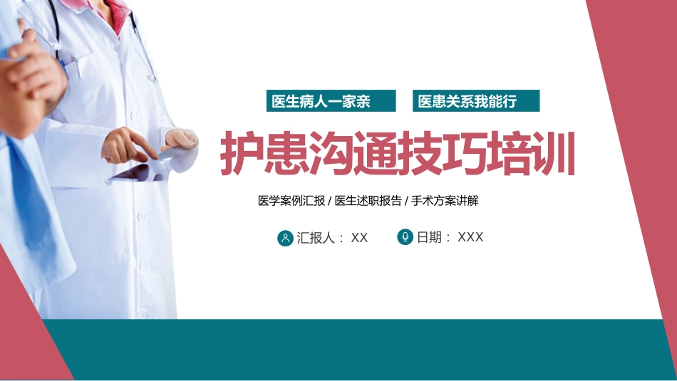 简约护患沟通技巧培训PPT医患沟通培训_第1页
