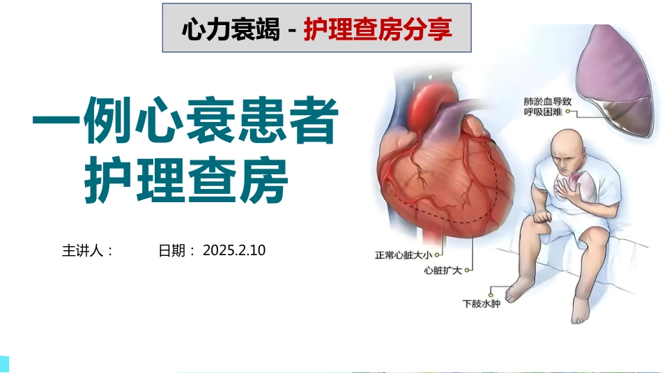 一例心衰病人的护理查房_第1页