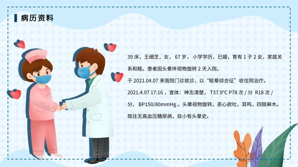 眩晕症的护理查房1_第11页