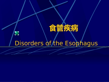 消化内科食管疾病(临床系教案)