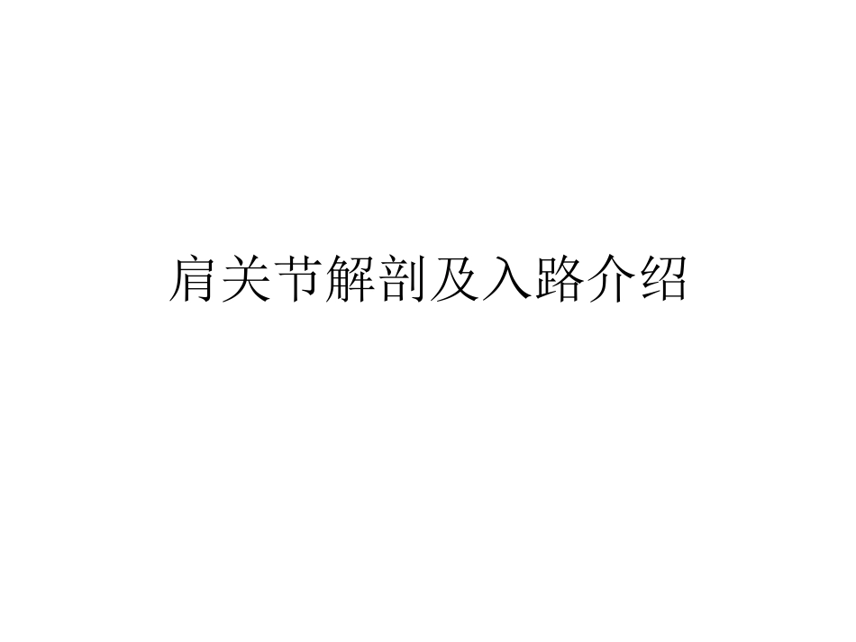 肩关节解剖入路及打结_第1页