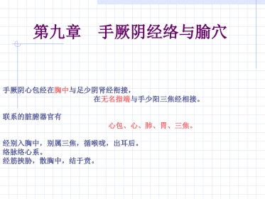 人体经络穴位图谱9心包经