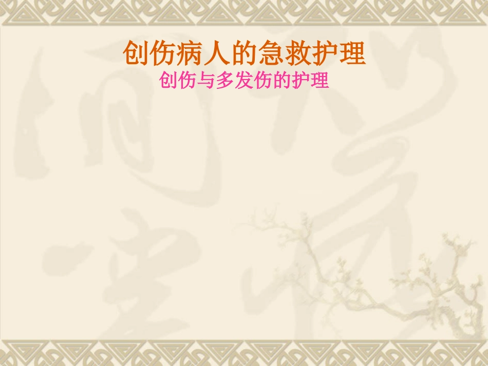 创伤病人的 急救护理_第4页