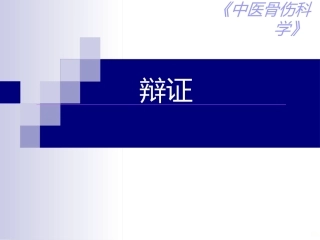 中医骨伤科学辩证PPT