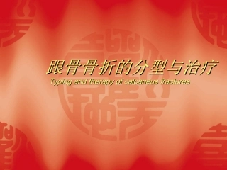 跟骨骨折的分型与治疗