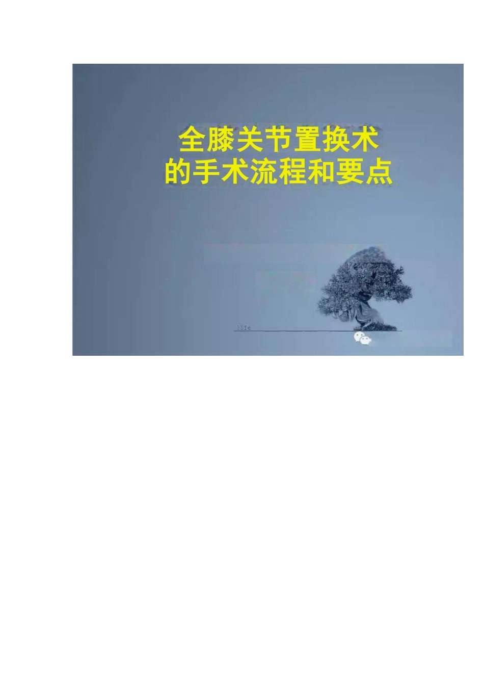 全膝关节置换术的手术 流程和要点_第1页