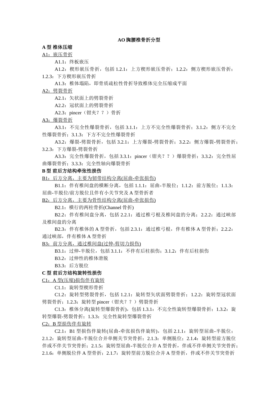 AO胸腰椎骨折分型_第1页