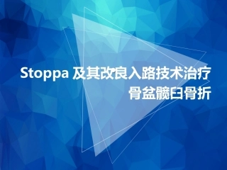 Stoppa及其改良入路的简介及临床应用