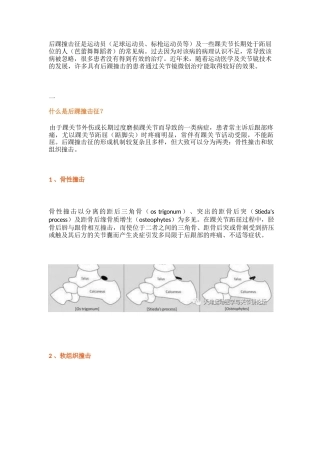 后踝撞击综合征 的诊治技巧