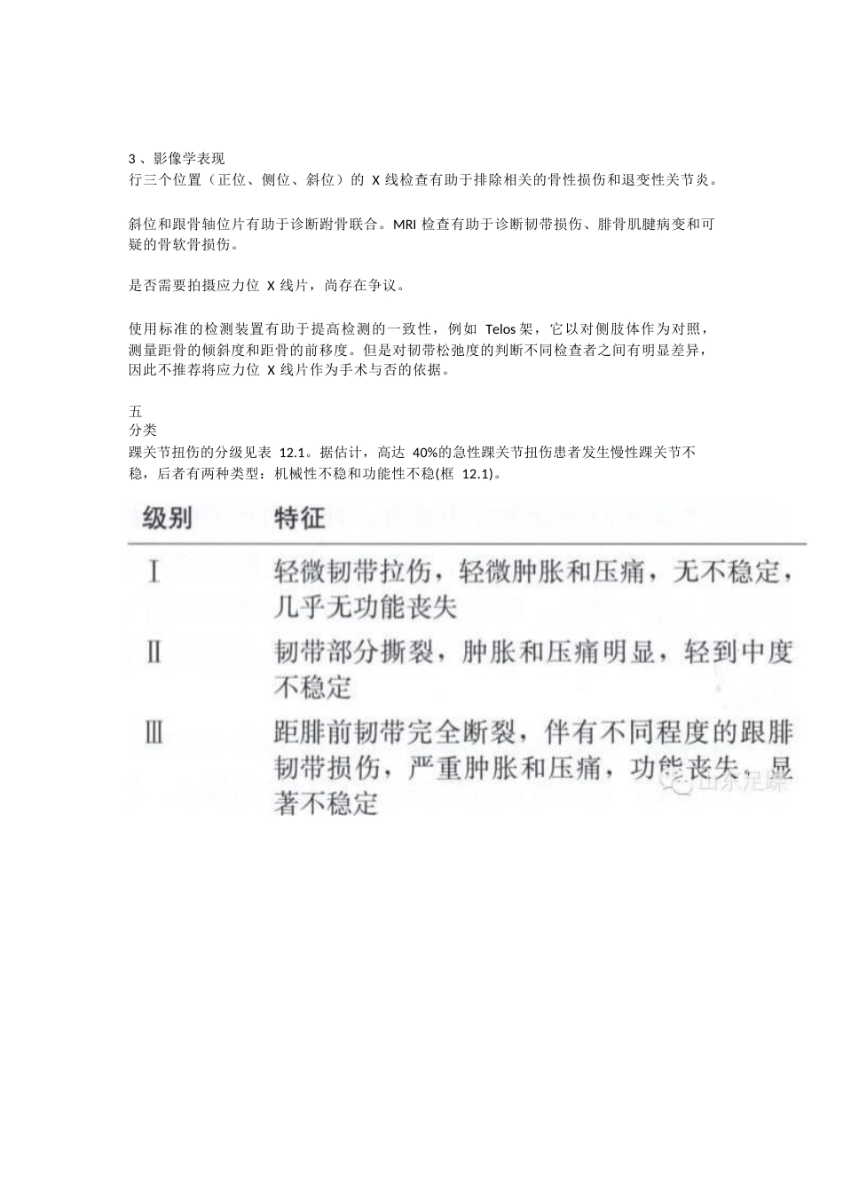 急性踝关节扭伤与慢性踝关节 不稳的治疗_第10页