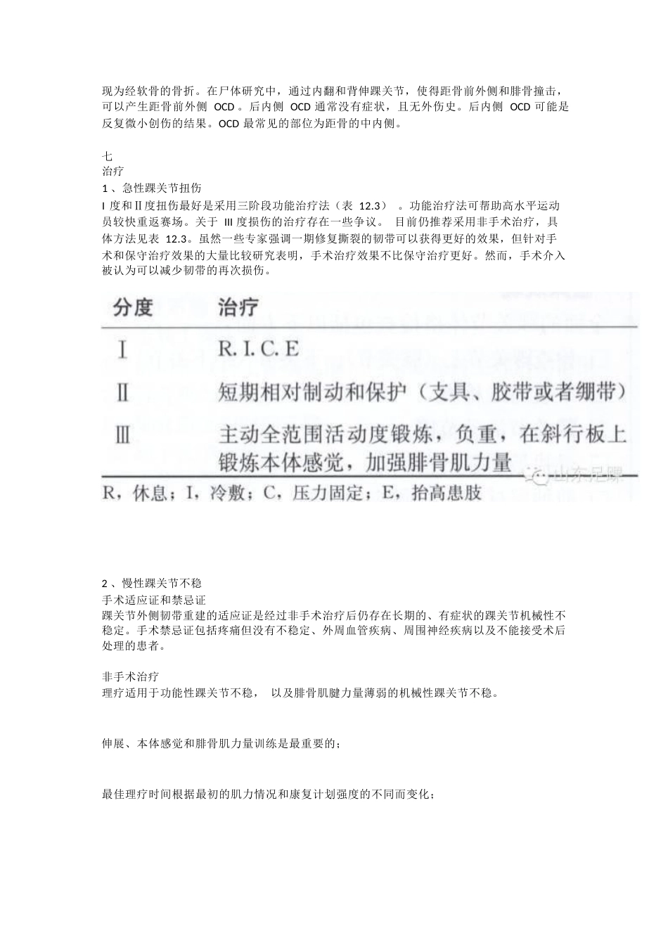 急性踝关节扭伤与慢性踝关节 不稳的治疗_第12页